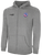 USASA BASICS FULL ZIP FLEECE HOODIE LIGHT HEATHER GREY BLACK