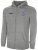 USASA BASICS FULL ZIP FLEECE HOODIE LIGHT HEATHER GREY BLACK