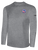 USASA SMALL LOGO BASICS COTTON LONG SLEEVE T-SHIRT LEFT CHEST: USASA CREST LIGHT HEATHER GREY BLACK