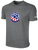 USASA LARGE LOGO BASICS COTTON SHORT SLEEVE T-SHIRT CENTER FRONT: USASA CREST DARK HEATHER GREY WHITE