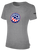 USASA LARGE LOGO BASICS COTTON SHORT SLEEVE T-SHIRT CENTER FRONT: USASA CREST LIGHT HEATHER GREY BLACK