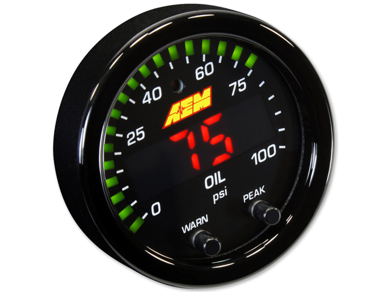 AEM 300301 XSeries Oil Pressure Gauge 0 100psi / 0 7bar