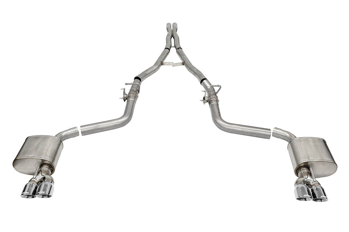 CORSA 21070 Xtreme Valved Cat-Back Twin Polished Tips for 15-23