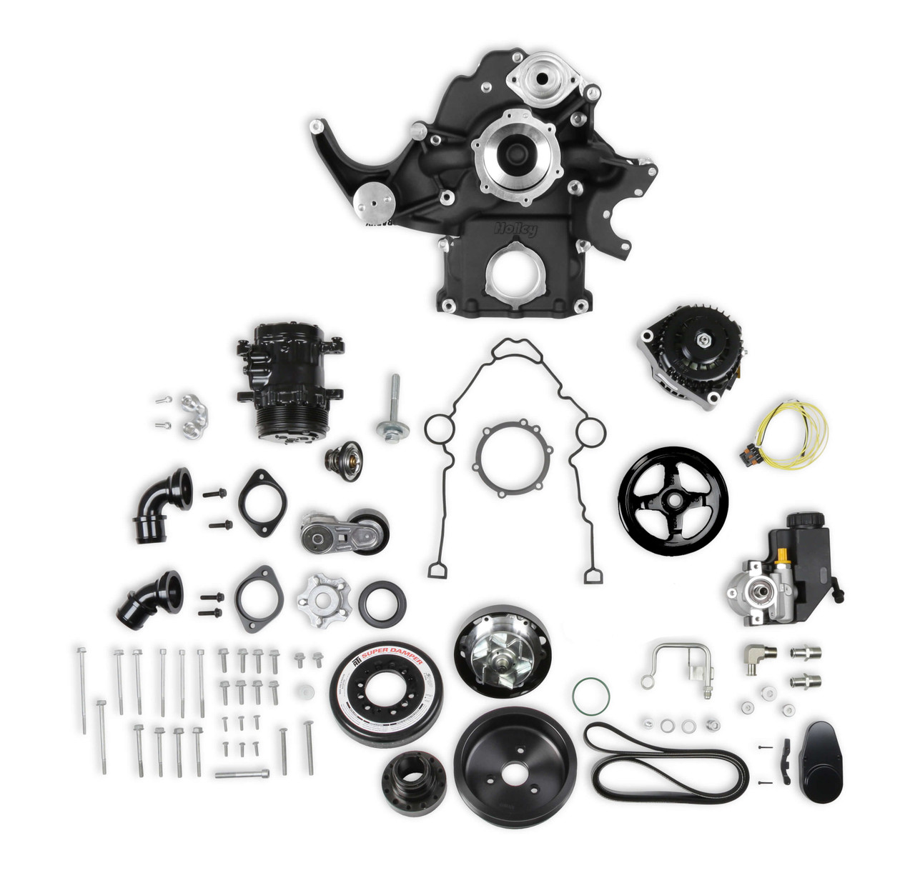 Holley 20-293BK Premium Mid Mount Complete Accessory Drive System