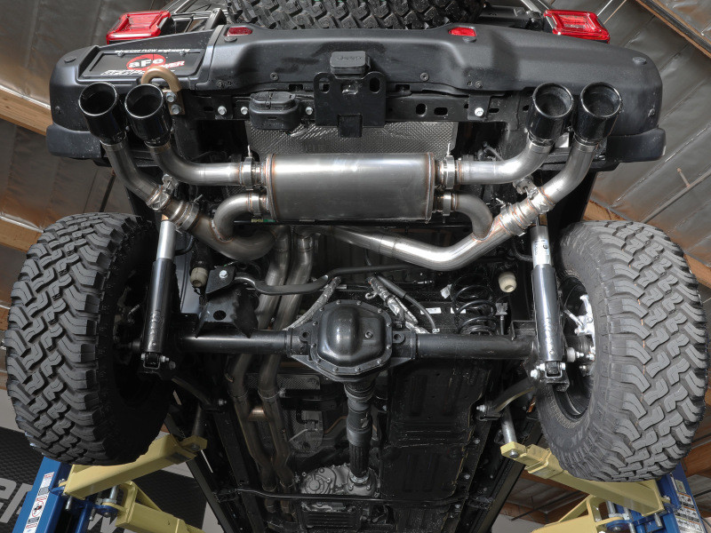 aFe Vulcan 2.5in-3in SS Cat-Back Exhaust w/ Black Tip | Toyota Tacoma L4-2.4L (24-25) (49-36078-B)
