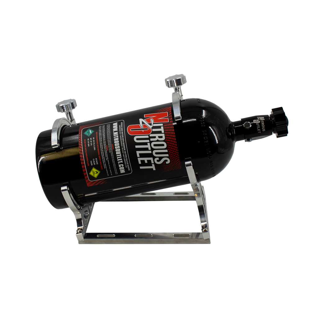 Nitrous Express Billet Bracket for 10 Or 15lb N2O Bottle Incl 1-5/8in Bar Mounts