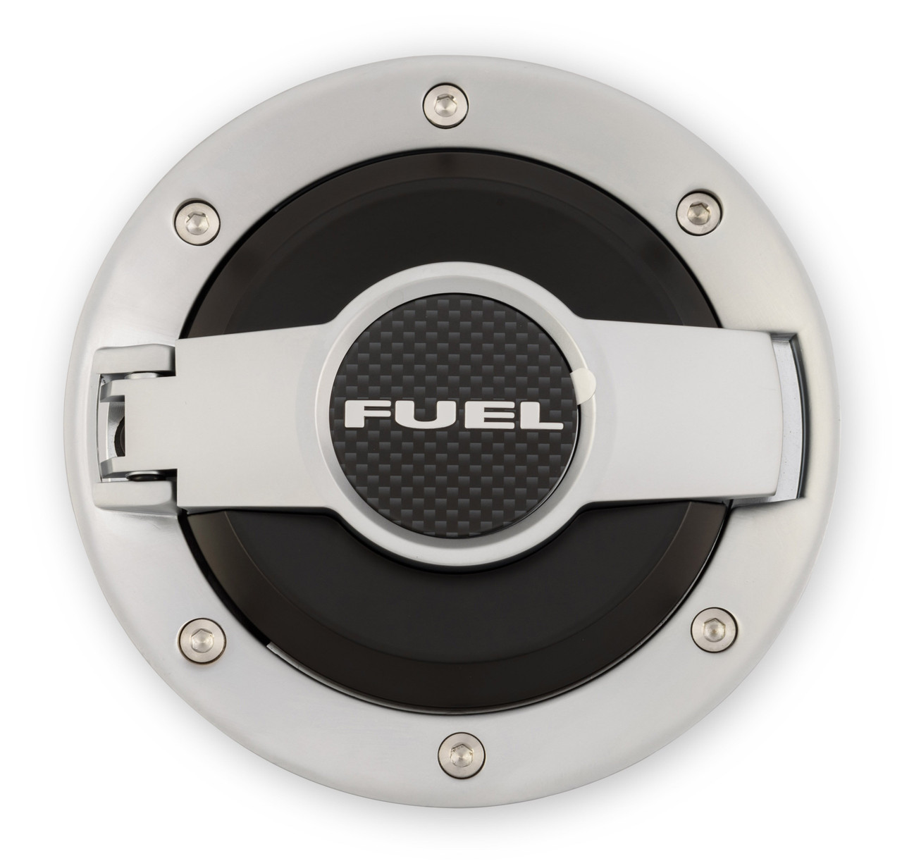 Drake Muscle Cars MO-210001-S Fuel Door Satin with Black Door for