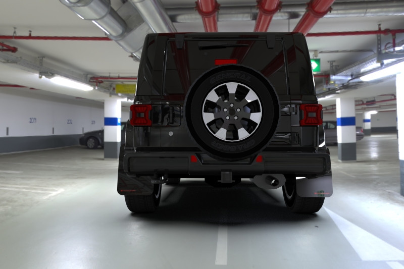 Rally Armor 18-25 Jeep JL Wrangler Black Mud Flap BCE Logo