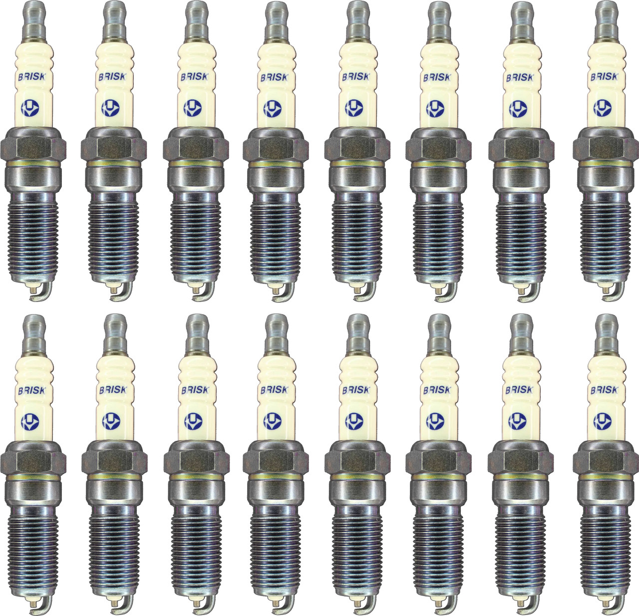 Brisk RR12S Silver Racing Spark Plug Set Heat Range 12 Non