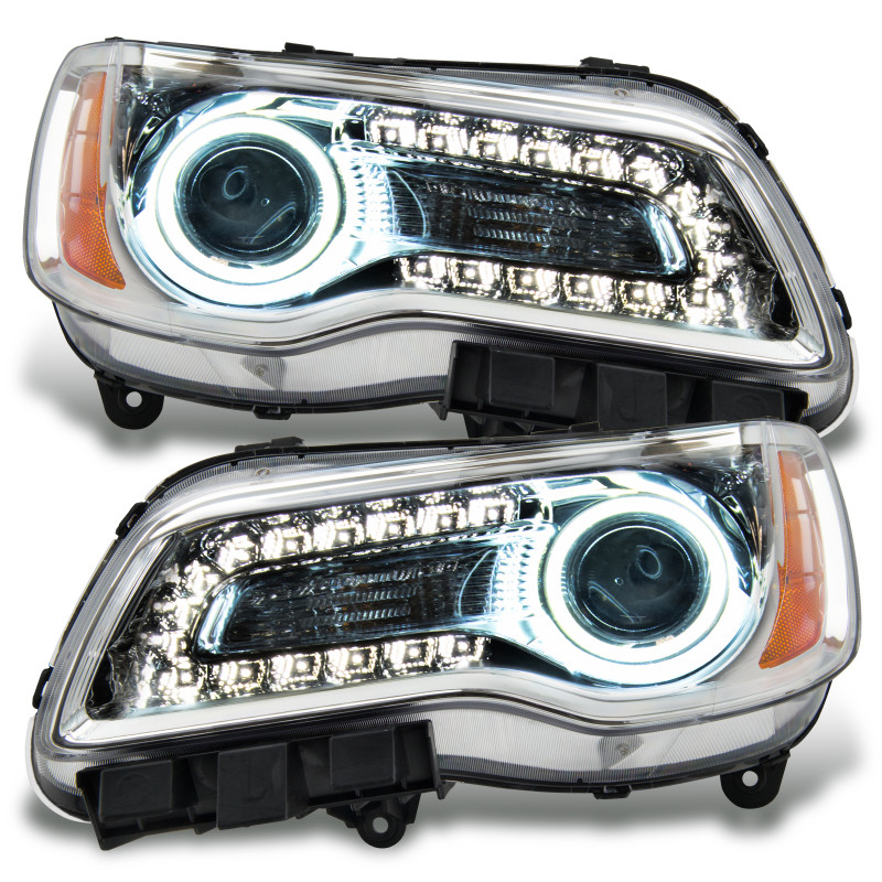 Oracle Lighting PreAssembled Halo Headlights Chrome NonHID White for