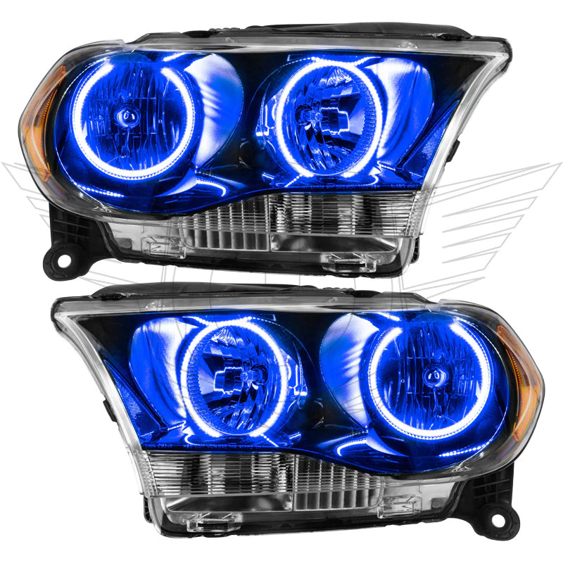 Oracle 7102-002 Pre-Assembled Halo Headlights Black Non-HID Blue