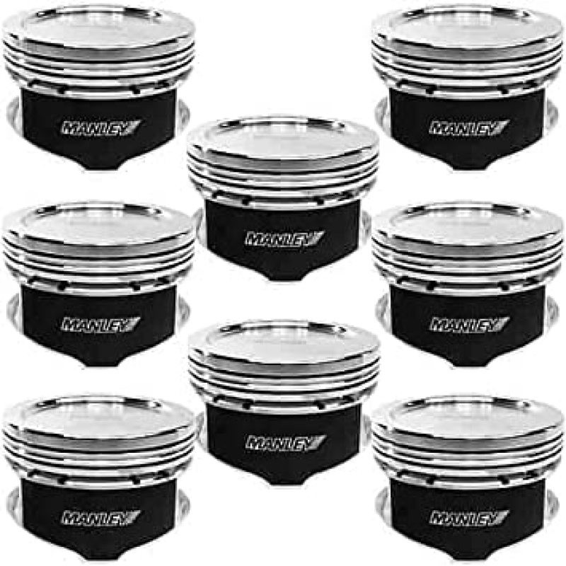 Manley Performance 1997-2008 Chevrolet C5-C6 Corvette Manley LS Series 4.000in Stroke 4.125in Bore 5cc Flat Top Standard Pistons Set of 8