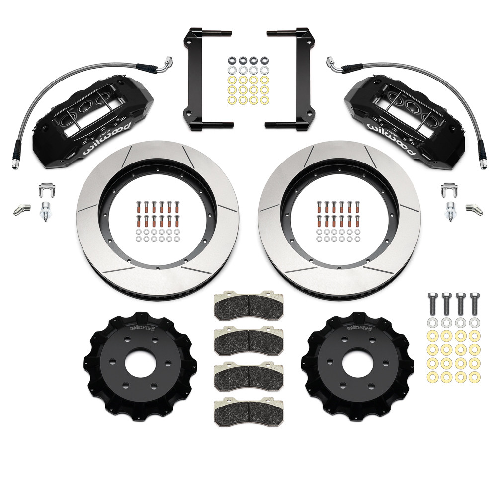 Wilwood 140-17389 TX6R Front Big Brake Kit Black Calipers for 21
