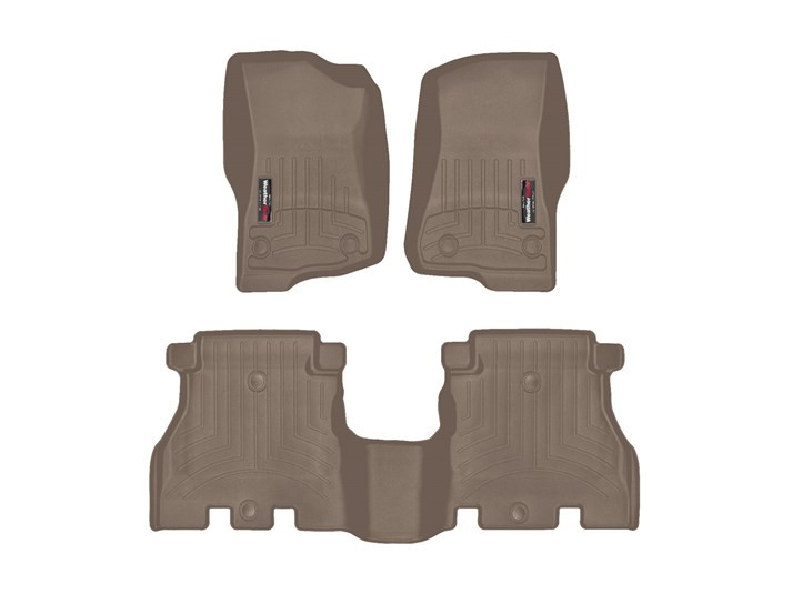 WeatherTech 451313-1-2 Front & Rear Floorliners Tan for 18-24 Jeep