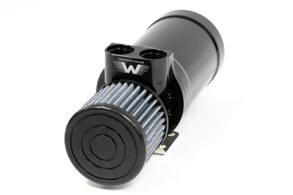 Motion Raceworks 32-100BLK Top Loader Billet Oil Catch Can Dual -10 ORB ...