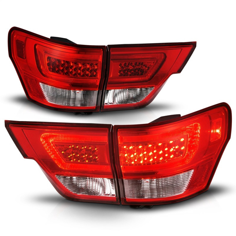 ANZO USA 311442 LED Light Bar Tail Lights Chrome Red Clear Lens