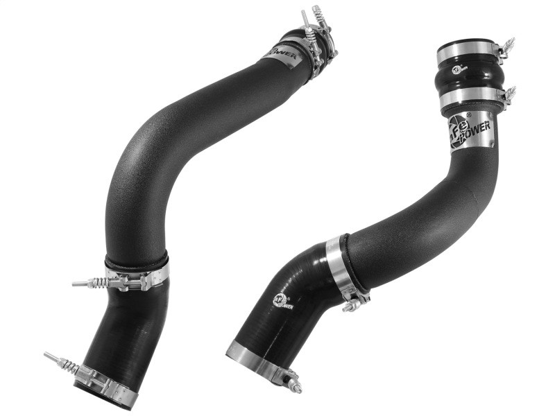 aFe 3-1/2 IN Aluminum Cold Charge Pipe Black | Dodge Diesel Trucks L6-6.7L (10-11) (46-20089)