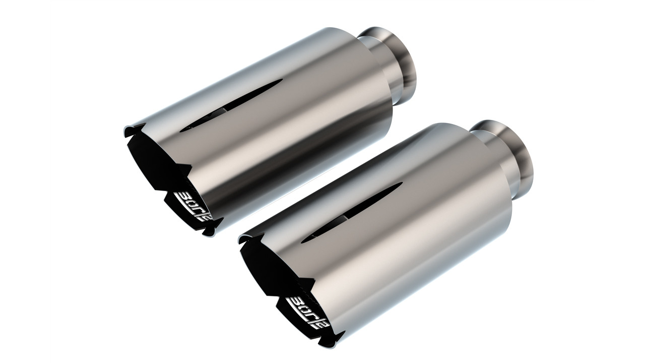 BORLA 60719CB Brawler Exhaust Tip Kit Brushed for 21-24 RAM TRX