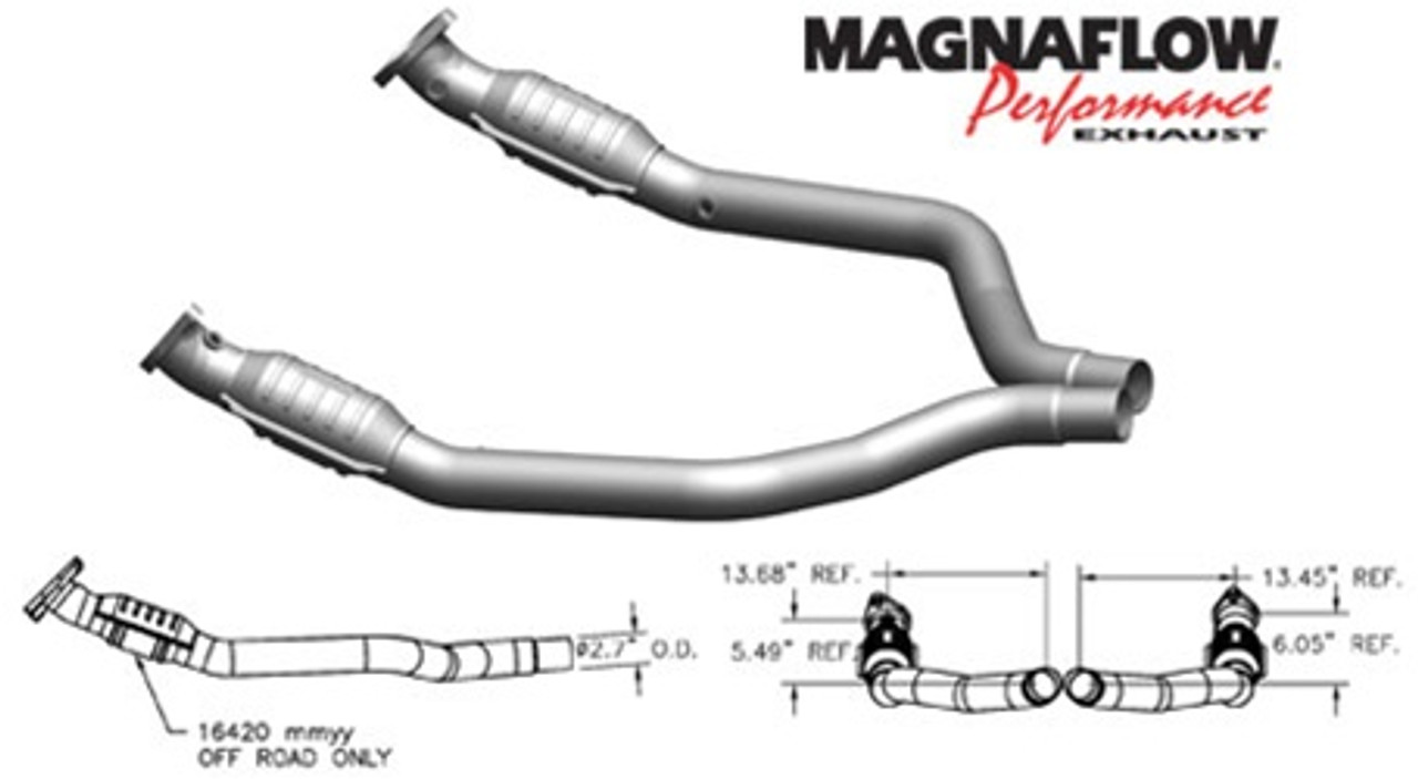 Magnaflow Direct-Fit High-Flow Catalytic Converter System (2006-2015  6.1L/6.4L SRT-8 Cars) - 16420