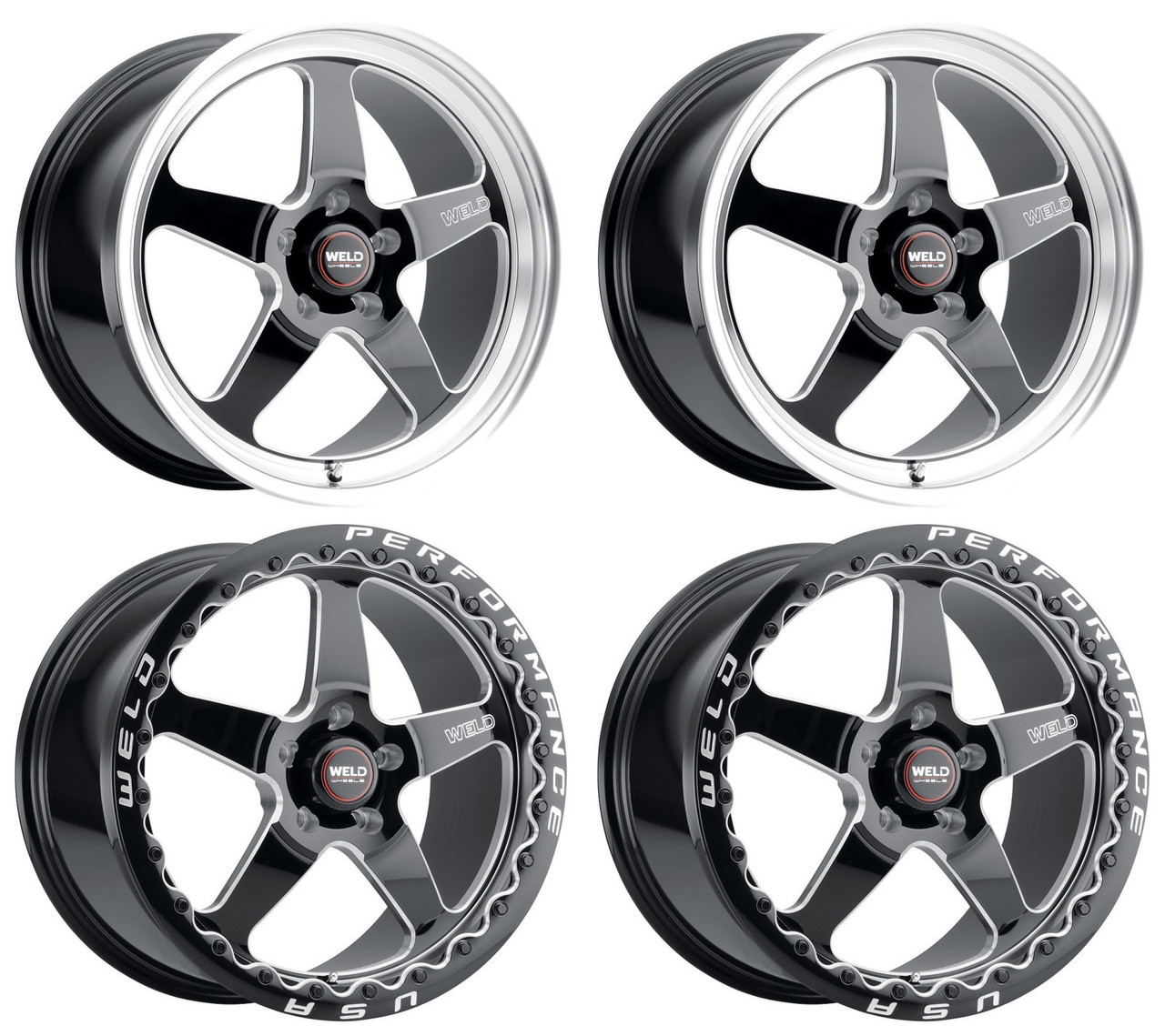 WELD Racing Ventura Wheel Drag Pack for 05-23 Challenger, Charger