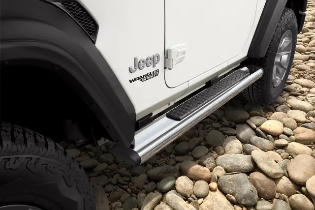 MOPAR 82215330AB Tubular Side Steps Chrome for 18-24 Jeep Wrangler