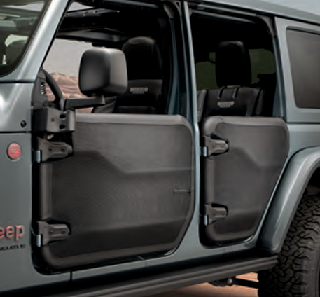 MOPAR 77072564AA Tube Door Mesh Covers for 18-24 Jeep Wrangler
