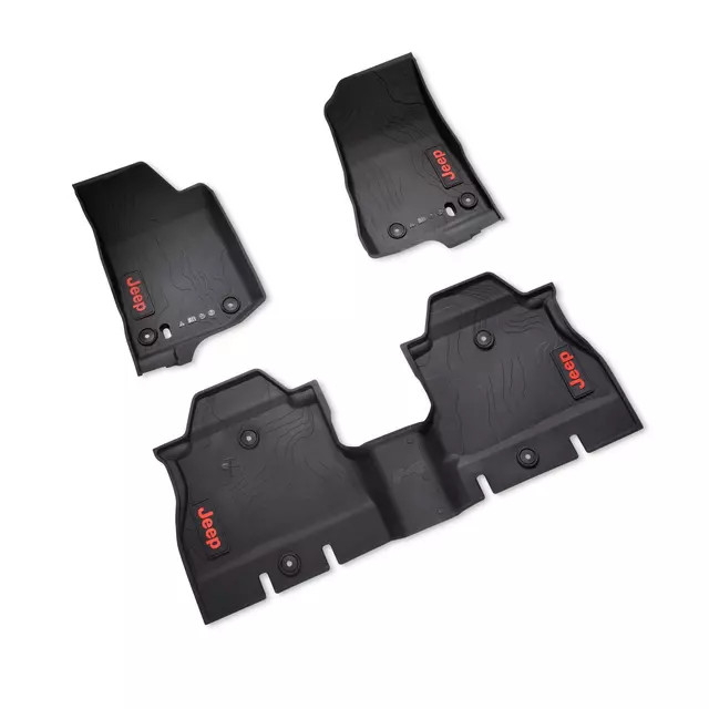 MOPAR 82216623AB All Weather Floor Mats for 18-25 Jeep Wrangler