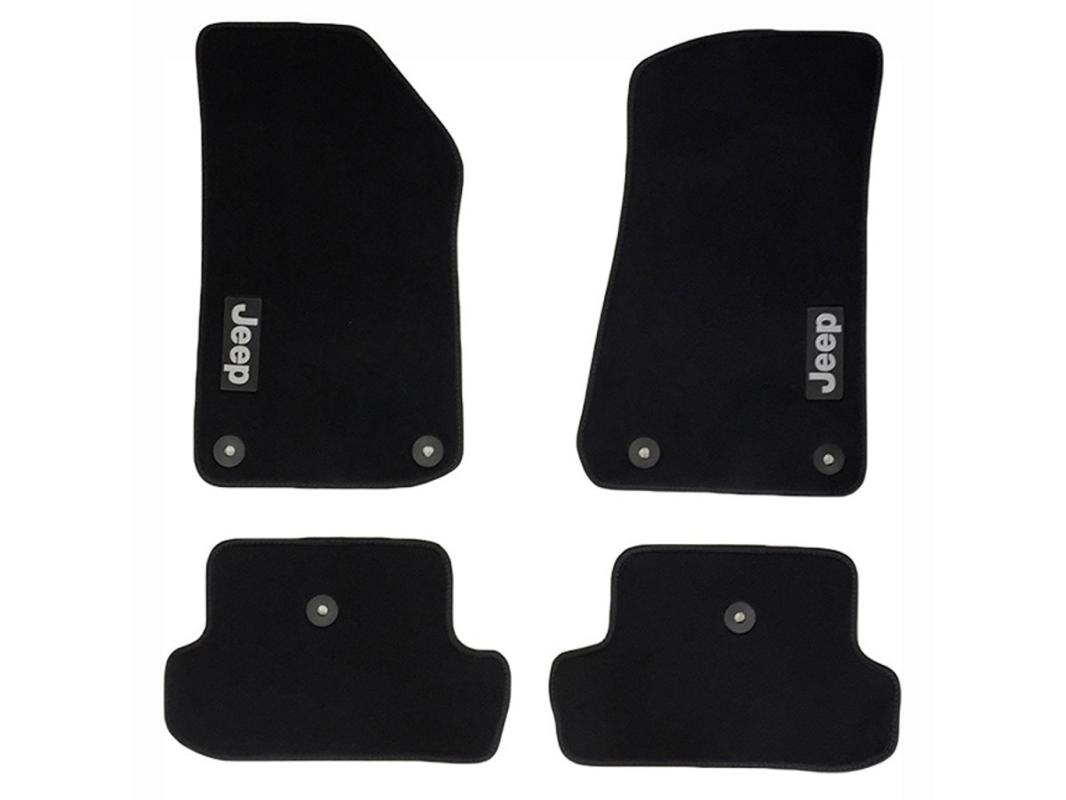 MOPAR 82215200AC Premium Carpet Floor Mats for 18-25 Jeep Wrangler