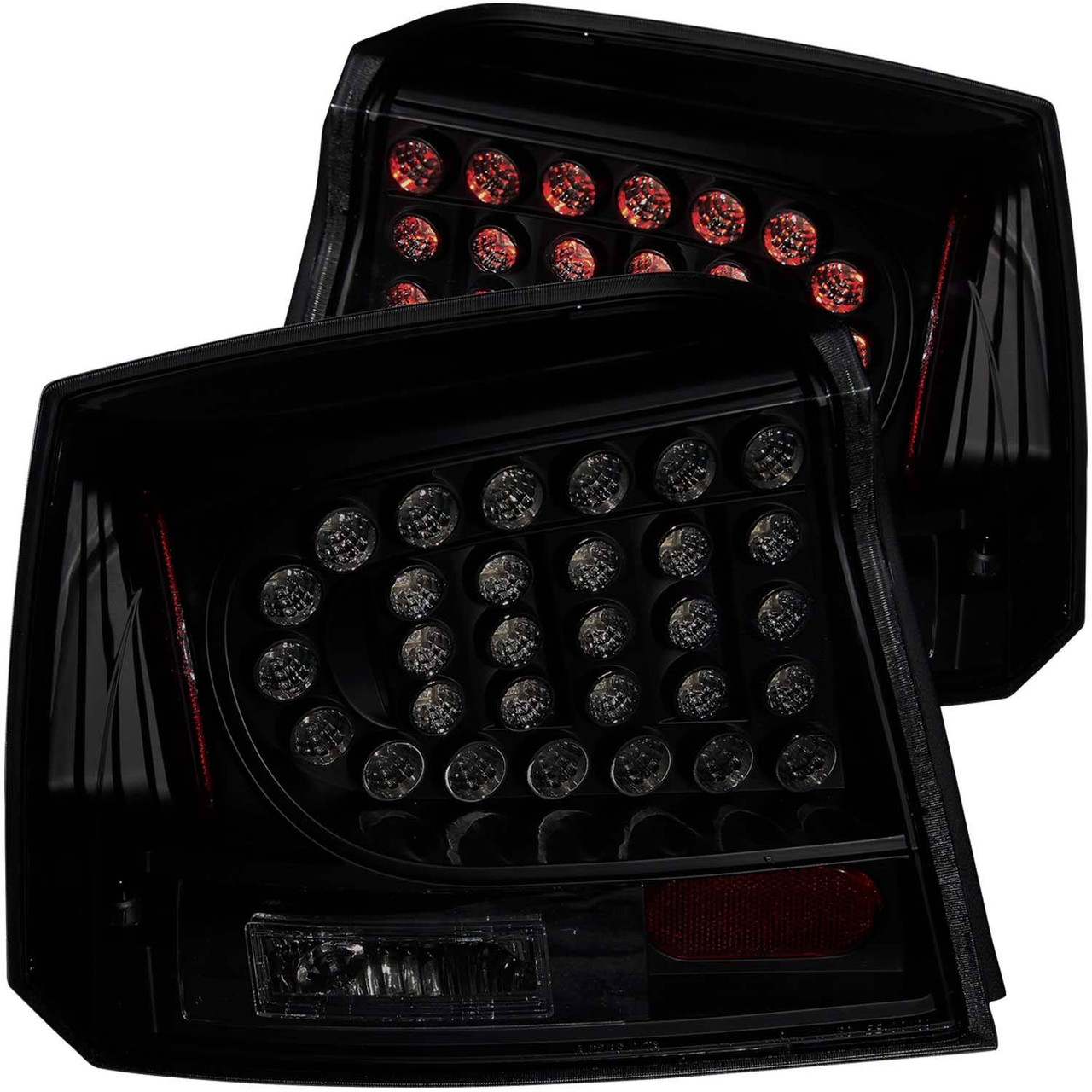 ANZO USA 321229 LED Tail Lights Black Dark Smoke Lens for 06-08