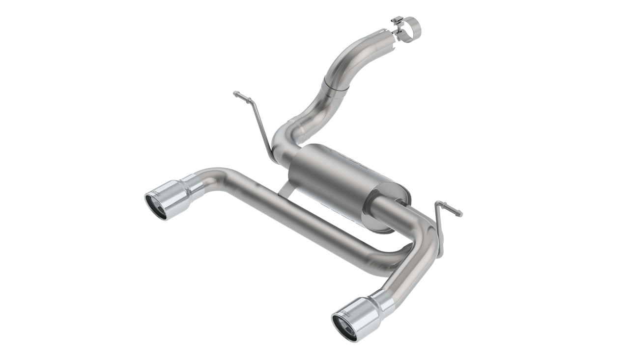 BORLA 11963 Axle-Back Exhaust S-Type Chrome Tips for 18-24 Jeep