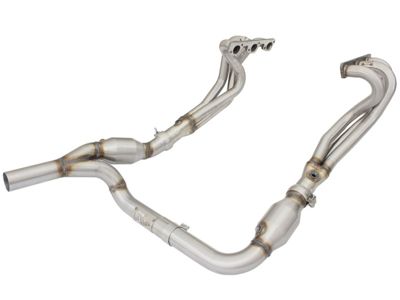 DISCONTINUED aFe Power Twisted Steel Headers & Y-Pipe w/ Cat SS  07-11 Jeep  Wrangler (JK) V6  - 48-46214-YC - High Horse Performance, Inc.