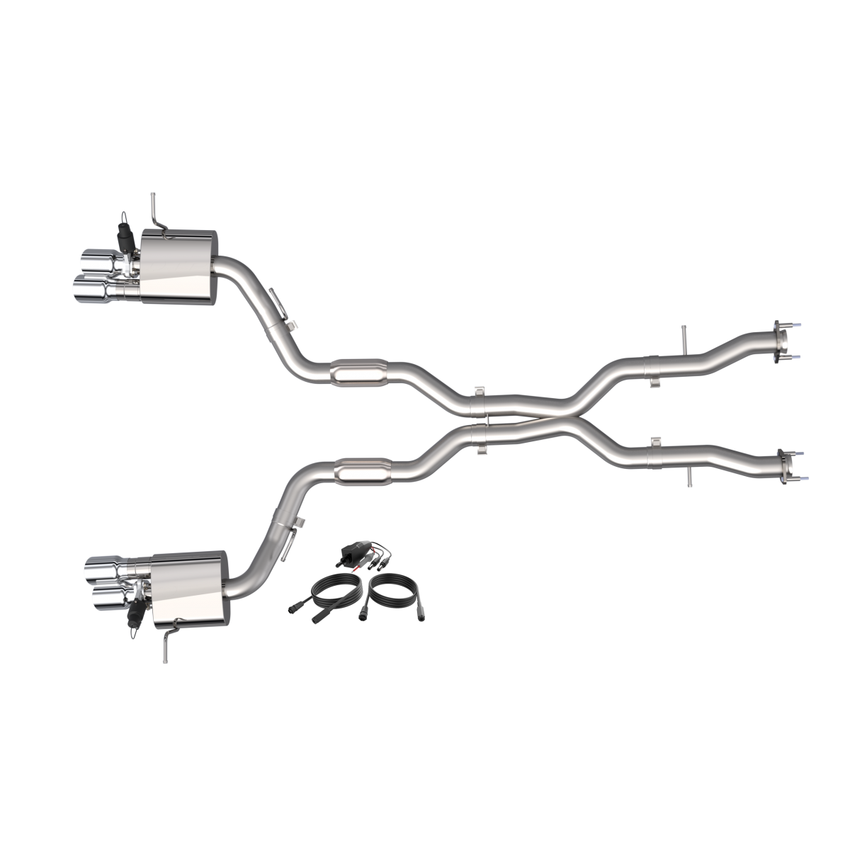 QTP 727218 Screamer CatBack Exhaust Polished Tips for 1821 Jeep Grand Cherokee Trackhawk