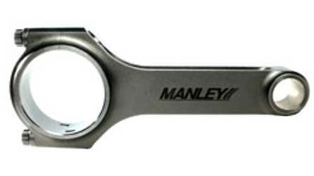 Manley 6.2/6.4L 6.200" (Stock Stroke) Steel H-Beam Connecting Rods (SB Chevy Pin) w/ ARP8740 Rod Bolts (Set of 8) - 14088-8