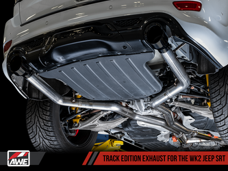 AWE Track Edition Exhaust Diamond Black Tips for 14-21 Jeep Grand Cherokee SRT8 & SRT - 3020-33051