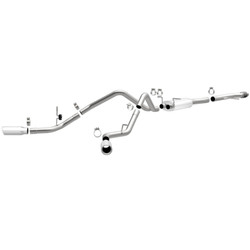 DISCONTINUED MagnaFlow 14 Chev Silverado V8 5.3L CC/EC Cab Dual Split Behind Rear Tires Exit SS Cat Back Perf Exhaust - 15269