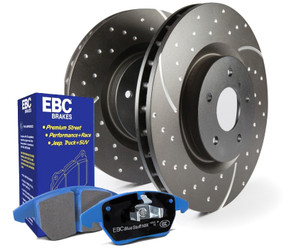 EBC S6KR1193 S6K Bluestuff Pad & GD Rotor Rear Kit for 12-21 Jeep Grand Cherokee SRT8, SRT 392, Trackhawk, 18-24 Durango SRT 392, 2021 & 23-26 SRT Hellcat