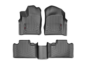 WeatherTech 449301-443242 Front & Rear FloorLiners Black for 16-23 Durango with 2nd Row Bench Seat