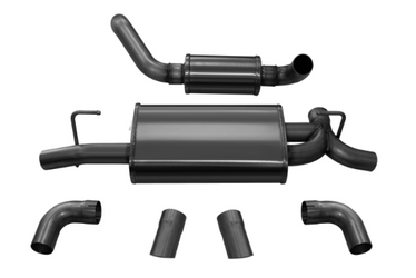 CORSA Performance Touring Axle-Back Turn Down Black Tips for 18-Current Jeep Wrangler JL & Wrangler JL 2.0/3.6L - 21015BLK