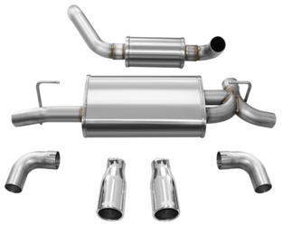 CORSA Performance Touring Axle-Back Polished Tips for 18-Current Jeep Wrangler JL & Unlimited JL 2.0/3.6L - 21016