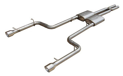 Pypes Cat Back Exhaust System Street Pro Mufflers Polished Tips for 06-10 Charger, Magnum & 300C V6 - SMC12S