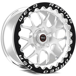 DISCONTINUED WELD Racing S77 RT-S 15x10 6.5" Backspace Polished Rear Beadlock Wheel for 05-23 Challenger, Charger, Magnum & 300C R/T, SRT8, SRT & Hellcat with 15" Brake Conversion - 77MP510W65F