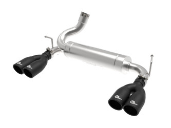 aFe Power 49-48086-B Rebel Series 2-1/2" Axle-Back Exhaust System Black Tips for 07-18 Jeep Wrangler JK 3.8/3.6L