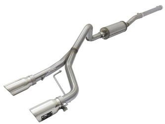 aFe Power Rebel Series 2-1/2" 409 Stainless Steel Cat-Back Exhaust System Polished Tips for 07-18 Jeep Wrangler JK & Wrangler Unlimited JK 3.8/3.6L - 49-48056-P