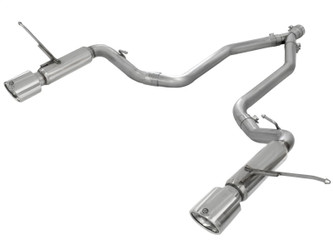 aFe Power 49-46234 Large Bore-HD 2-1/2" 409 Stainless Steel DPF-Back Exhaust System with Resonators for 14-16 Jeep Grand Cherokee 3.0L EcoDiesel 