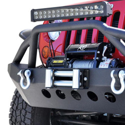 DISCONTINUED DV8 Offroad 07-18 Jeep Wrangler JK/JL FS-6 Mid Length Steel Front Bumper