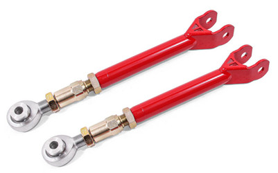 BMR Suspension On Car Adjustable Lower Trailing Arms with Rod Ends in Red for 06-Current Challenger, Charger, Magnum & 300C - LTA112R