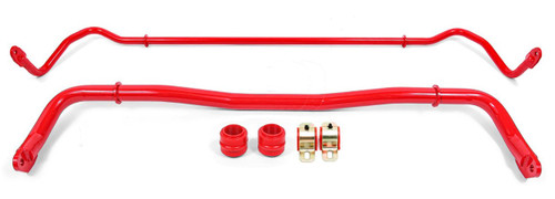 BMR Suspension 35mm Front (SB111) & 22mm Rear (SB112) Hollow Sway Bar Kit Non Adjustable in Red for 08-Current Dodge Challenger - SB110R