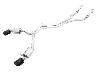DISCONTINUED AWE Tuning Audi B9.5 RS 5 Coupe Non-Resonated Touring Edition Exhaust - RS-Style Diamond Black Tips
