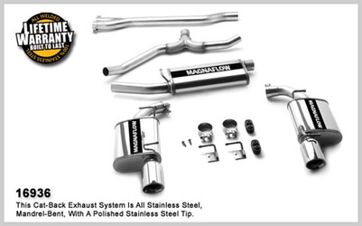 Magnaflow Complete Dual Cat-Back Exhaust System, All 2005 & 2006 2.7L & 3.5L V6 Dodge Magnum & Charger - 16936