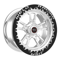 DISCONTINUED WELD Racing S70 RT-S 15x10 6.5" Backspace Polished Beadlock Rear Wheel for 05-23 Challenger, Charger, Magnum & 300C R/T, SRT8, SRT & Hellcat with 15" Brake Conversion - 70MB-510W65F